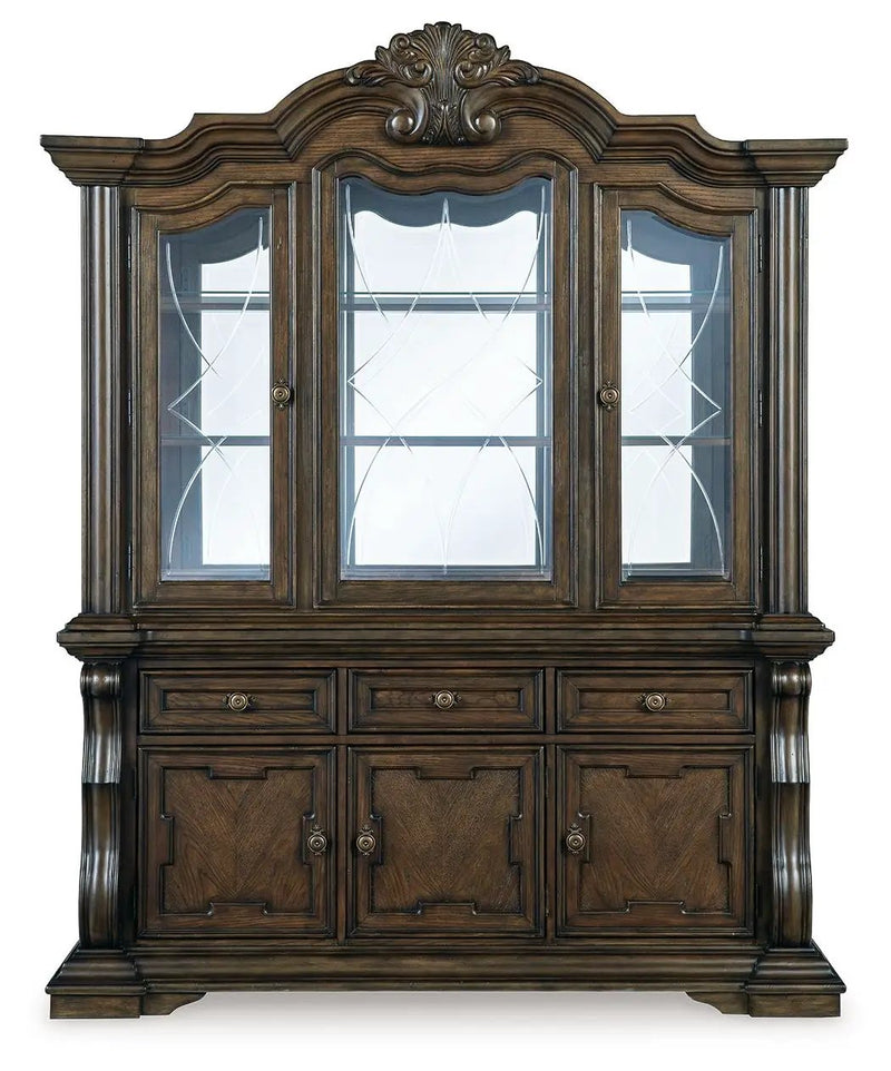 Maylee - Dining Buffet And Hutch - Dark Brown by Unique Piece Furniture