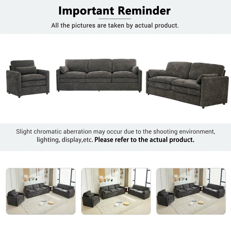 Cozy Upholstered Sofa Set For Living Room by Unique Piece Furniture