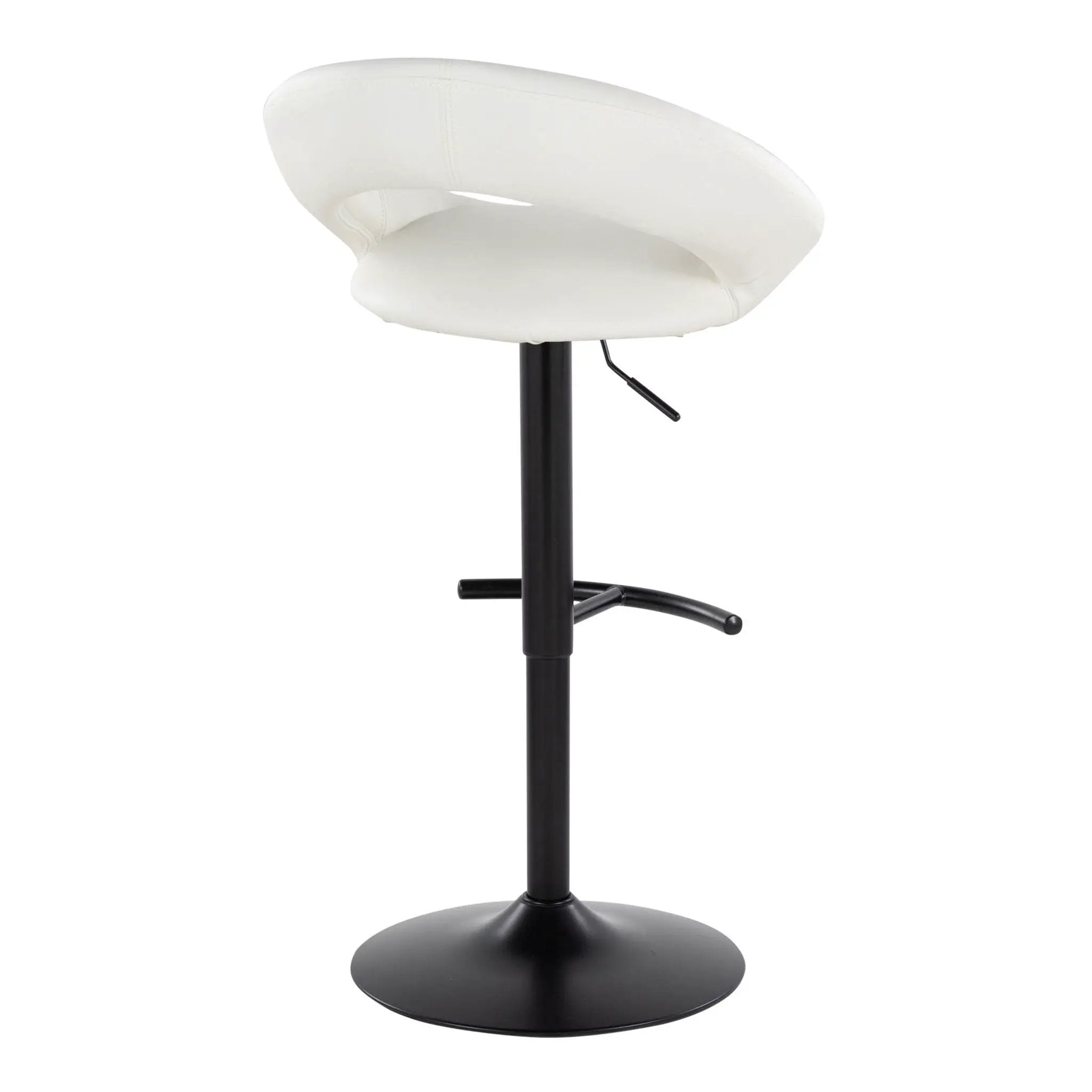 Posh - Contemporary Adjustable Barstool With Swivel & Rounded T Footrest (Set of 2) by Unique Piece Furniture