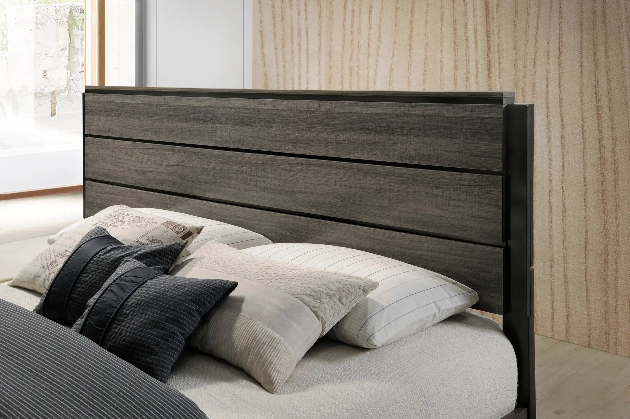 Ioana Contemporary Wood Panel Bed by HouseOfZazla