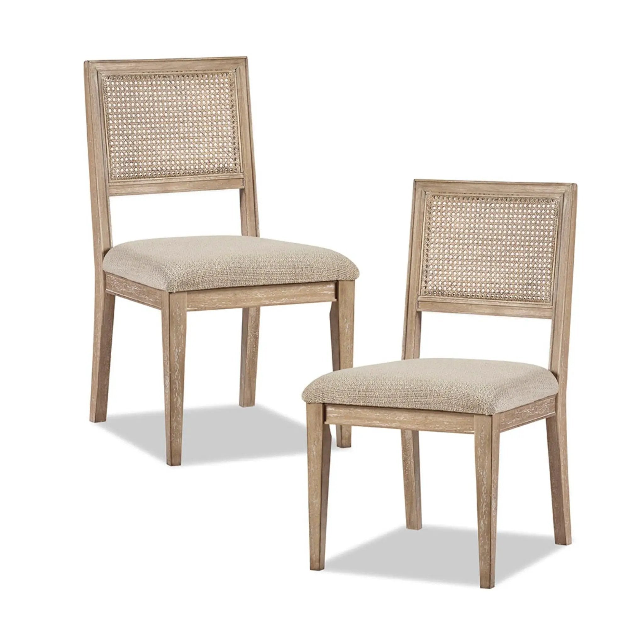 Modern Armless Dining Chair With Cane Back (Set of 2) by Unique Piece Furniture