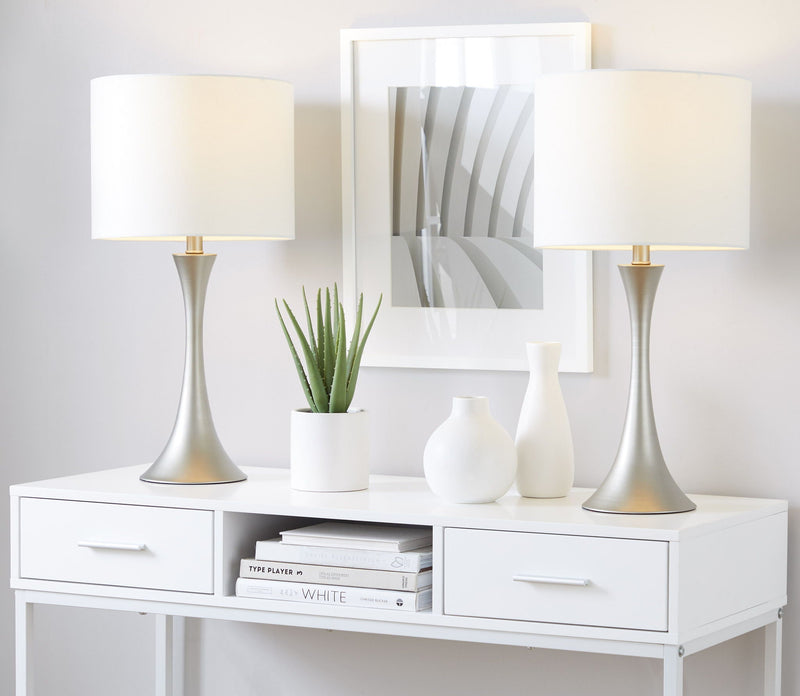 Lenuxe - Contemporary & Modern Design Table Lamp (Set of 2) by HouseOfZazla