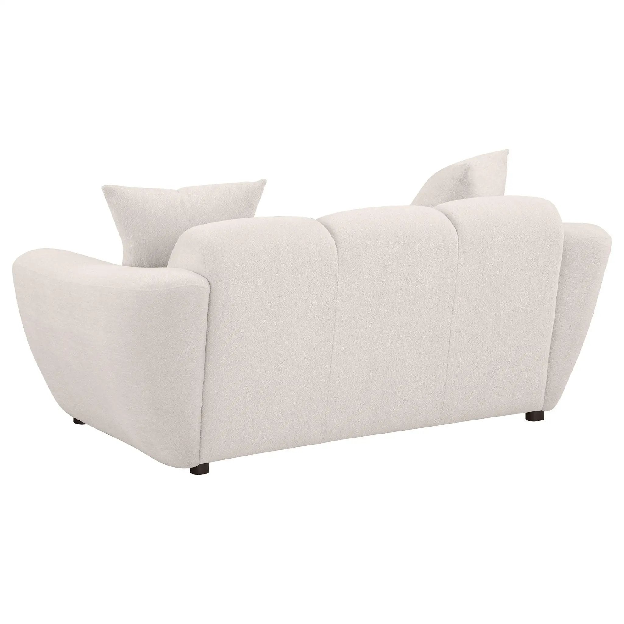Destino Chenille Upholstered Splayed Arm Loveseat Greige by Unique Piece Furniture