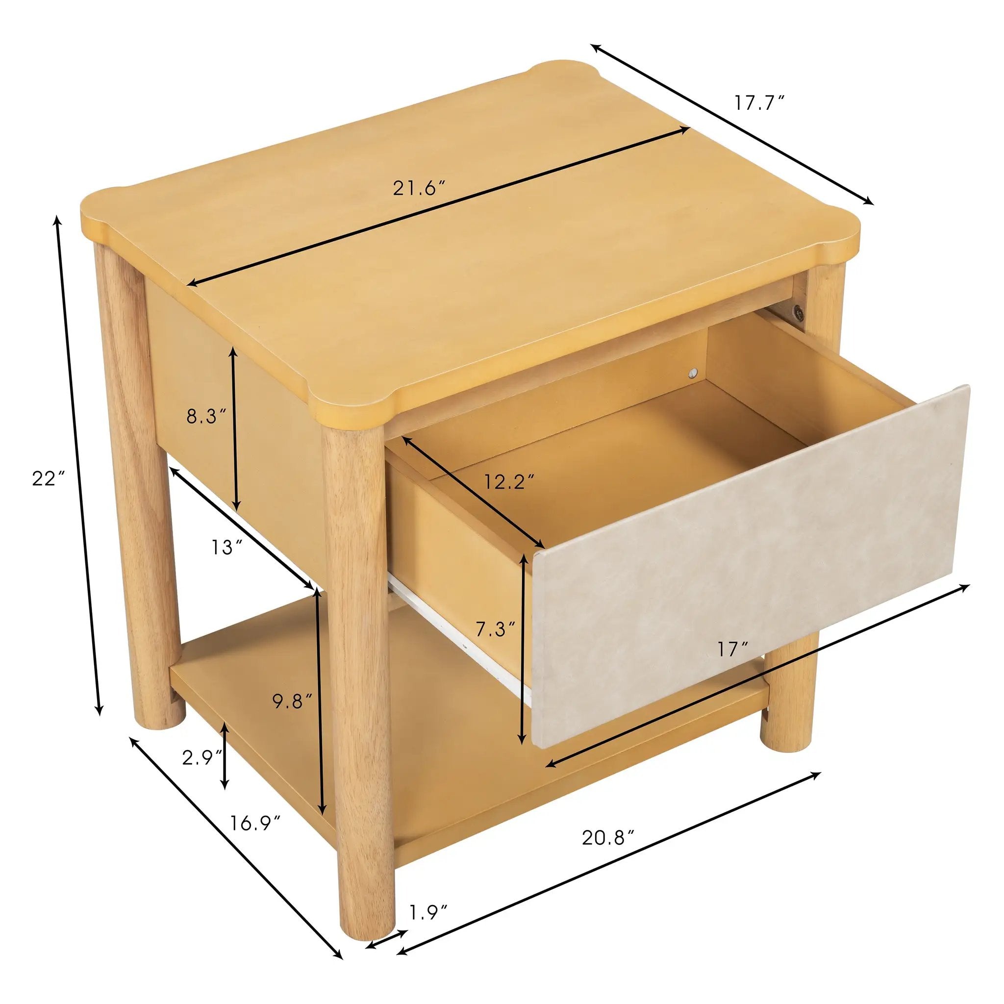Wood Nightstand Set of 2 by HouseOfZazla