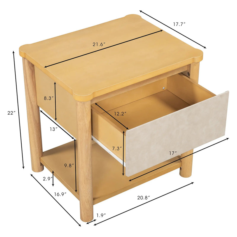 Wood Nightstand Set of 2 by HouseOfZazla