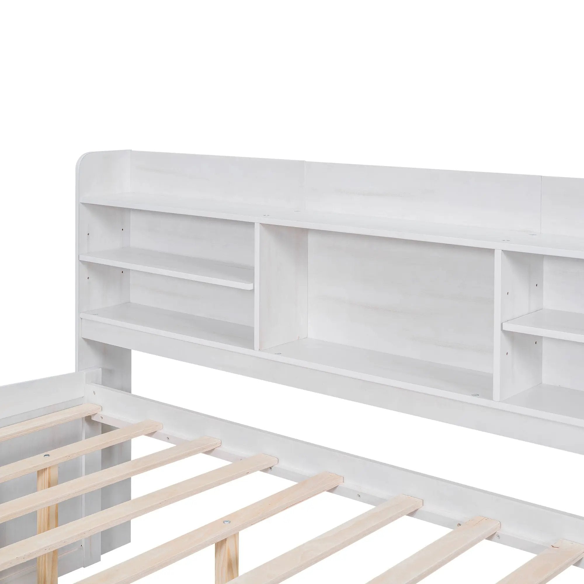 Captain Bed With Built In Bookshelves, 3 Storage Drawers, And Trundle by HouseOfZazla