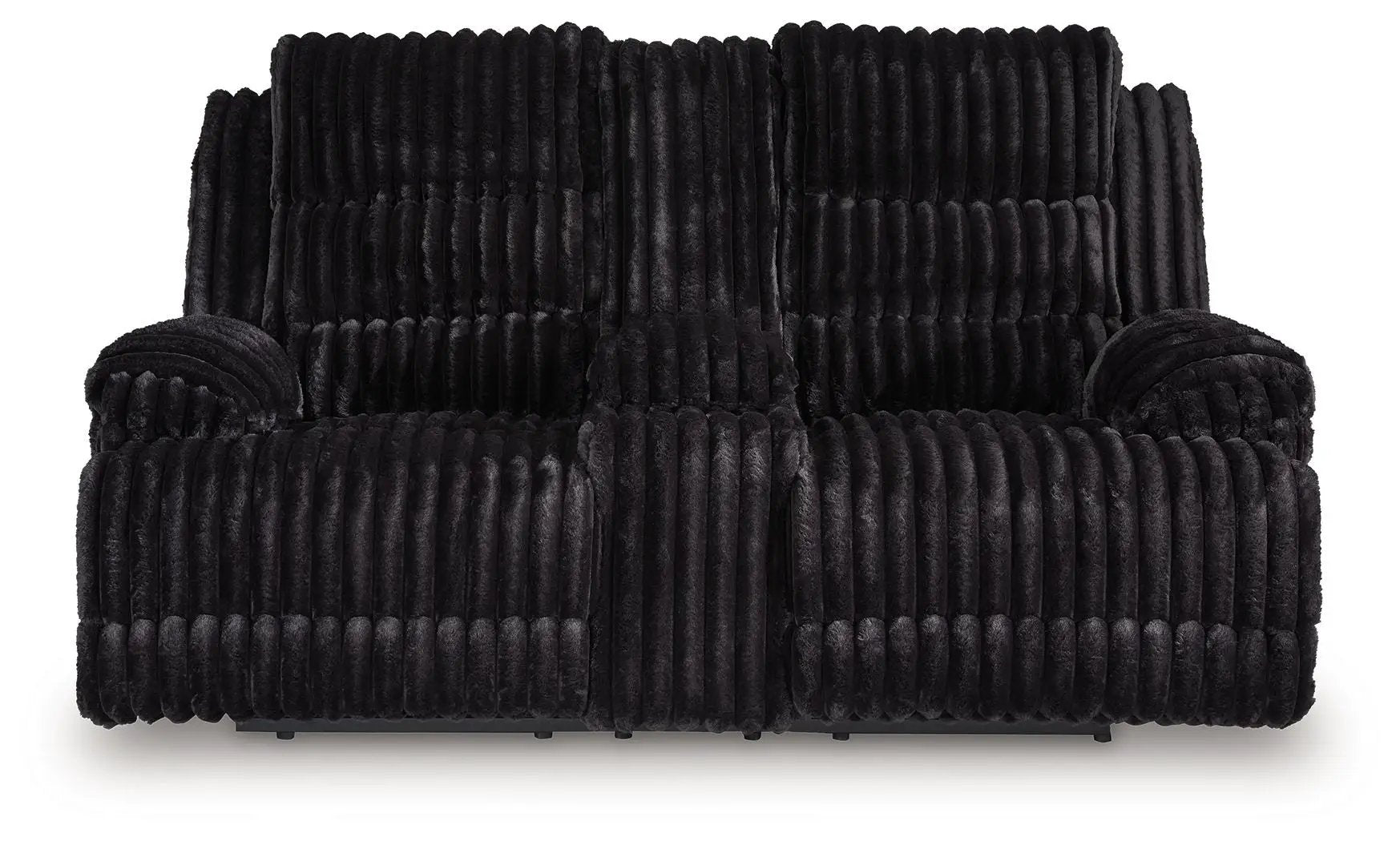 Rhine Falls - Double Reclining Power Loveseat With Console - Onyx by Unique Piece Furniture
