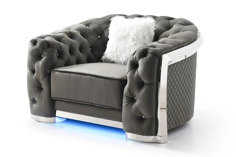 Sophisticated Accent Chair - Gray by Unique Piece Furniture