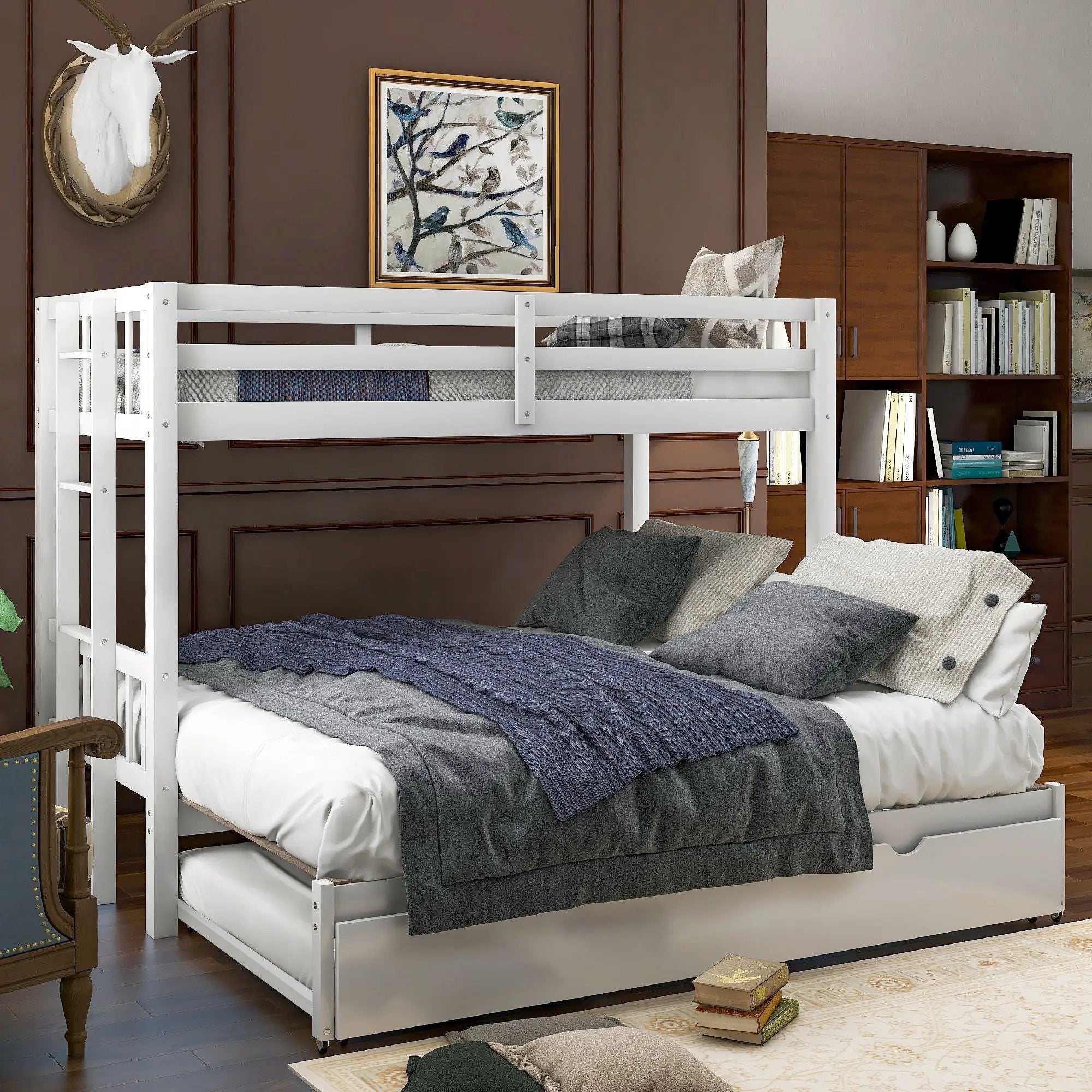 Smooth Mobility Bunk Bed With Trundle by Unique Piece Furniture