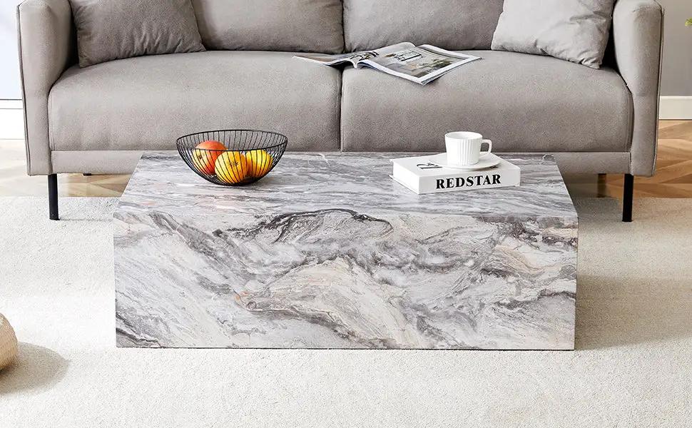 Elegant Grey Stone Pattern Coffee Table by HouseOfZazla