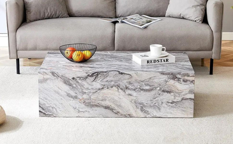 Elegant Grey Stone Pattern Coffee Table by HouseOfZazla