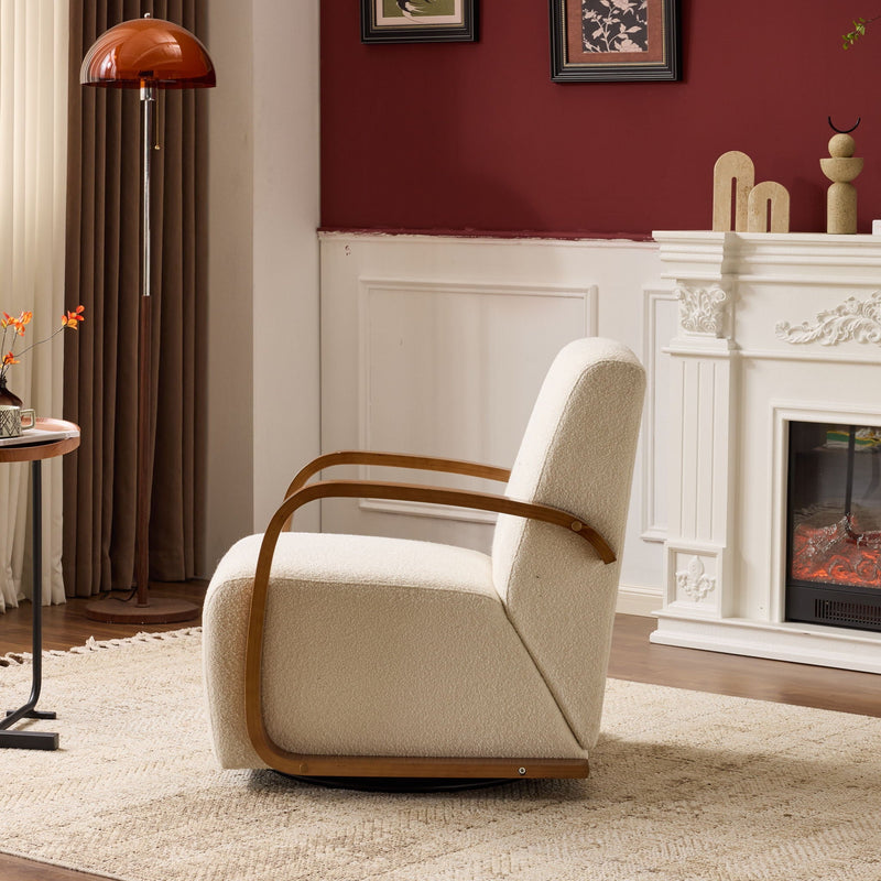 Swivel Accent Rotatable Ergonomic Single Chair For Living Room by HouseOfZazla