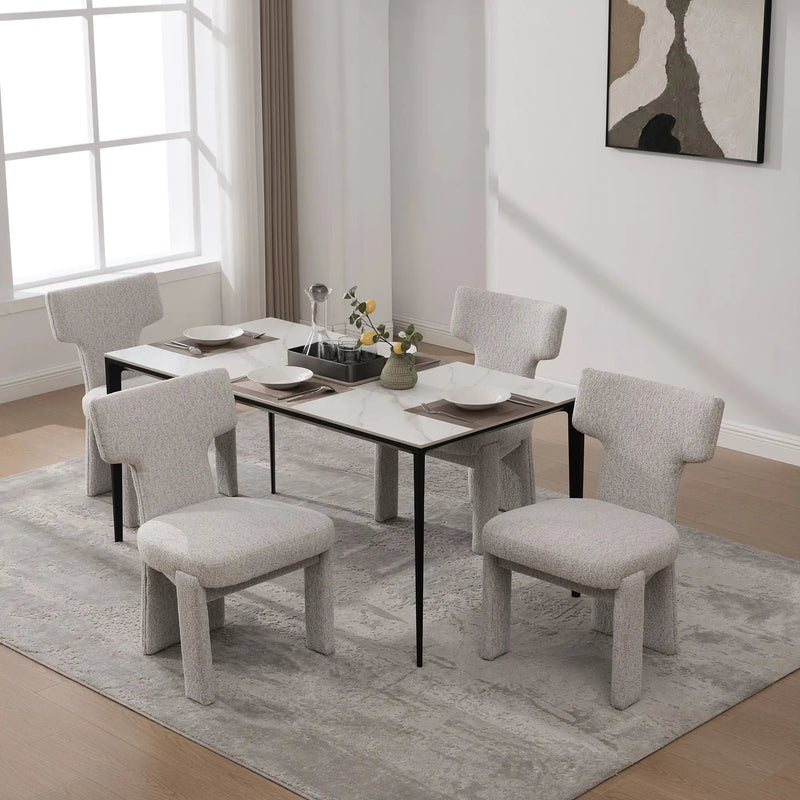 Armless Curved Back Accent Chairs by Unique Piece Furniture