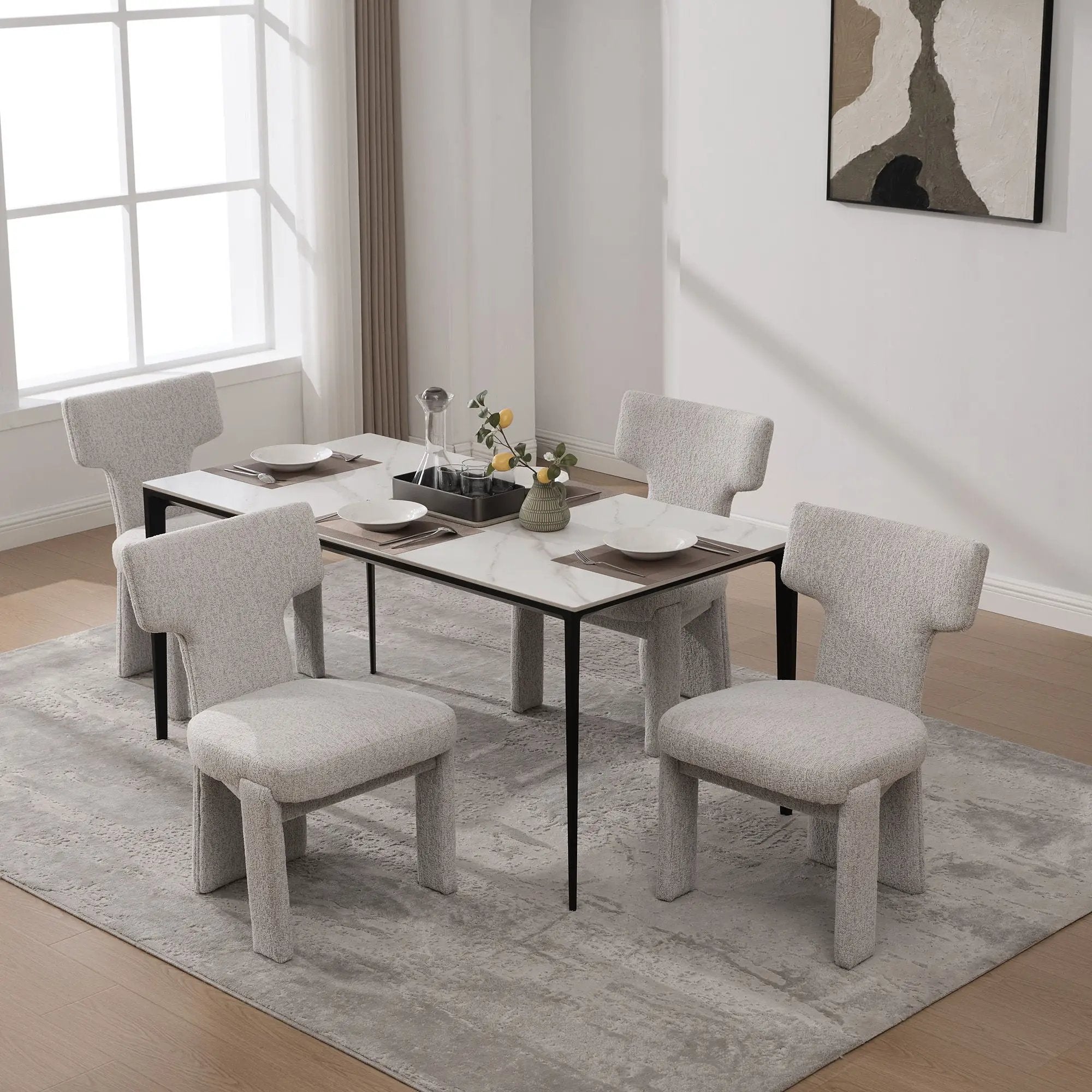Armless Curved Back Accent Chairs by HouseOfZazla