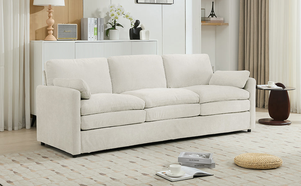 Cozy Upholstered 3-Seater Sofa with Plush Double Cushion and Ergonomic Design by BLAKHOM