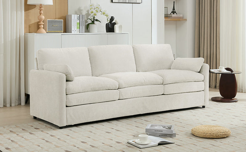 Cozy Upholstered 3-Seater Sofa with Plush Double Cushion and Ergonomic Design by BLAKHOM