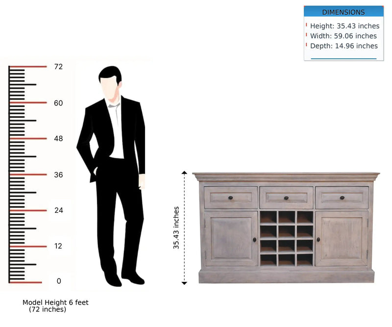 Wine Storage Unit - Gray Ash by HouseOfZazla