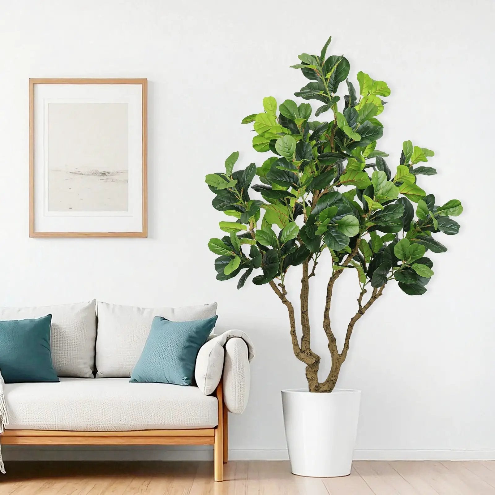 7FT Tall Artificial Banyan Tree Silk Plant – Large Faux Greenery by HouseOfZazla