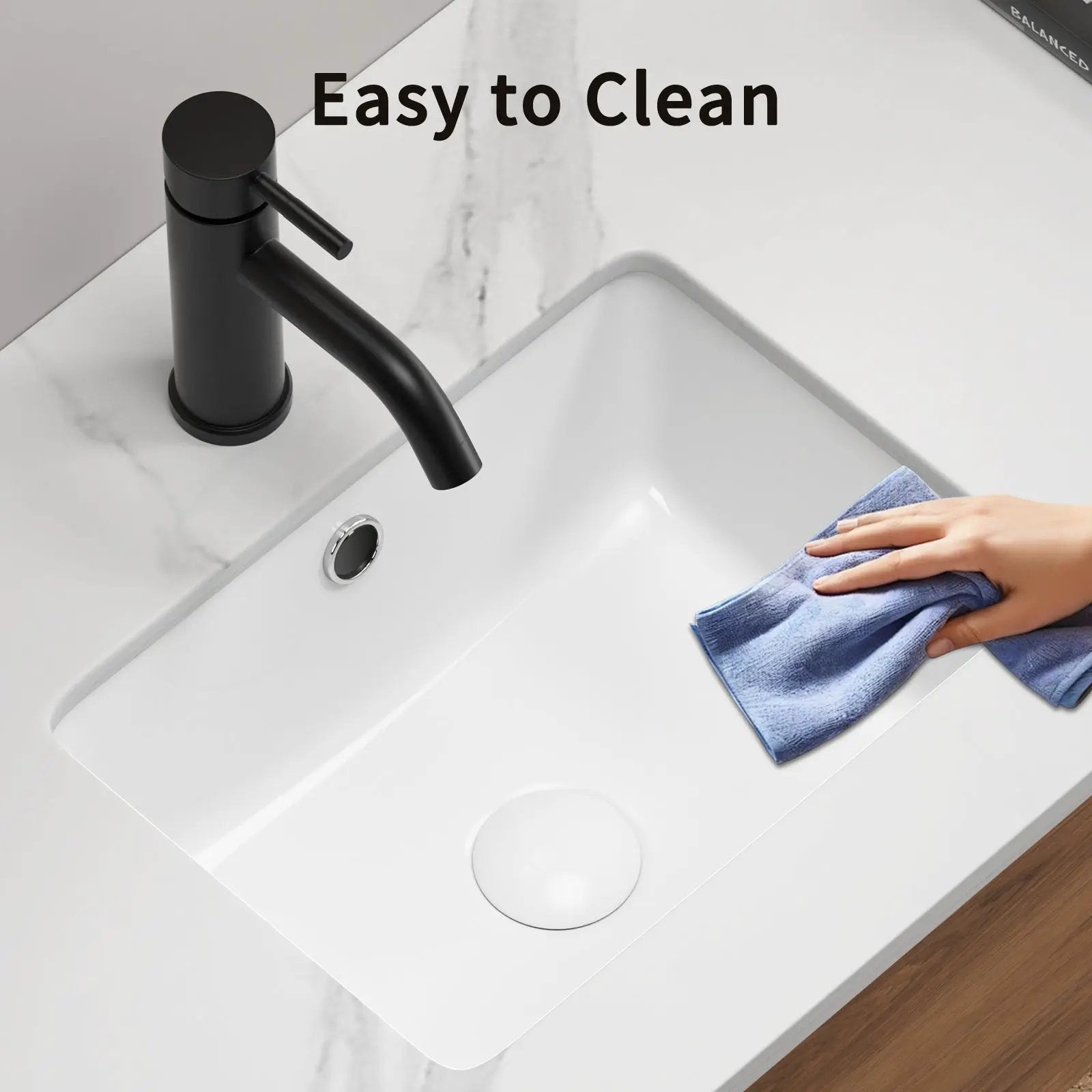 16 Inch Rectangle Undermount Bathroom Sink by HouseOfZazla