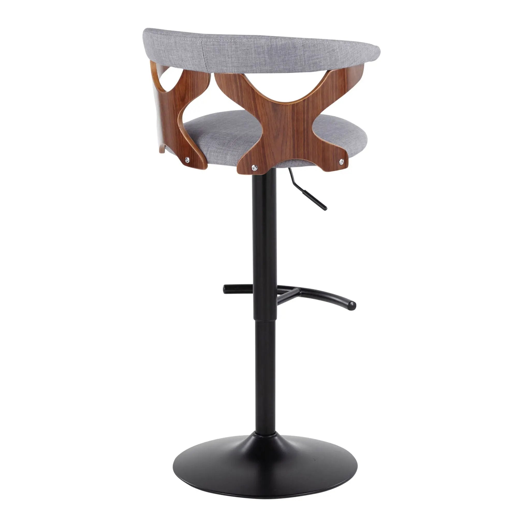 Gardenia - Contemporary Adjustable Barstool, Swivel With Rounded T Footrest (Set of 2) by Unique Piece Furniture