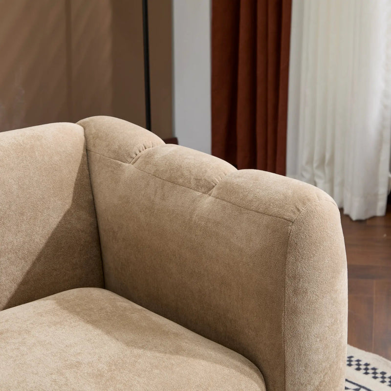 Tonson 83" 3-Seater Velvet Sofa, Wave Design by HouseOfZazla