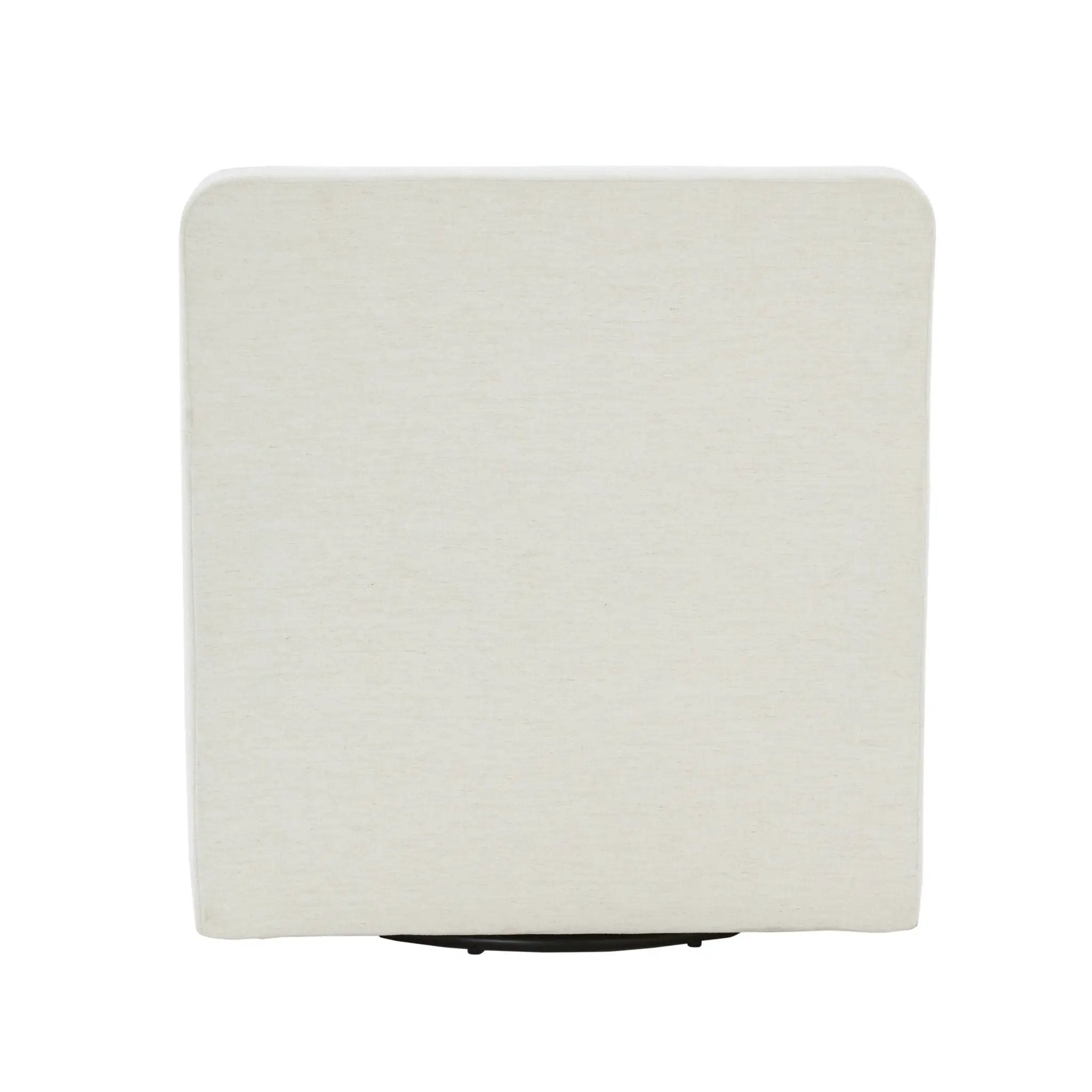 Tolland - Swivel Accent Chair With Antique Brass Nailhead Trim - Cream by HouseOfZazla