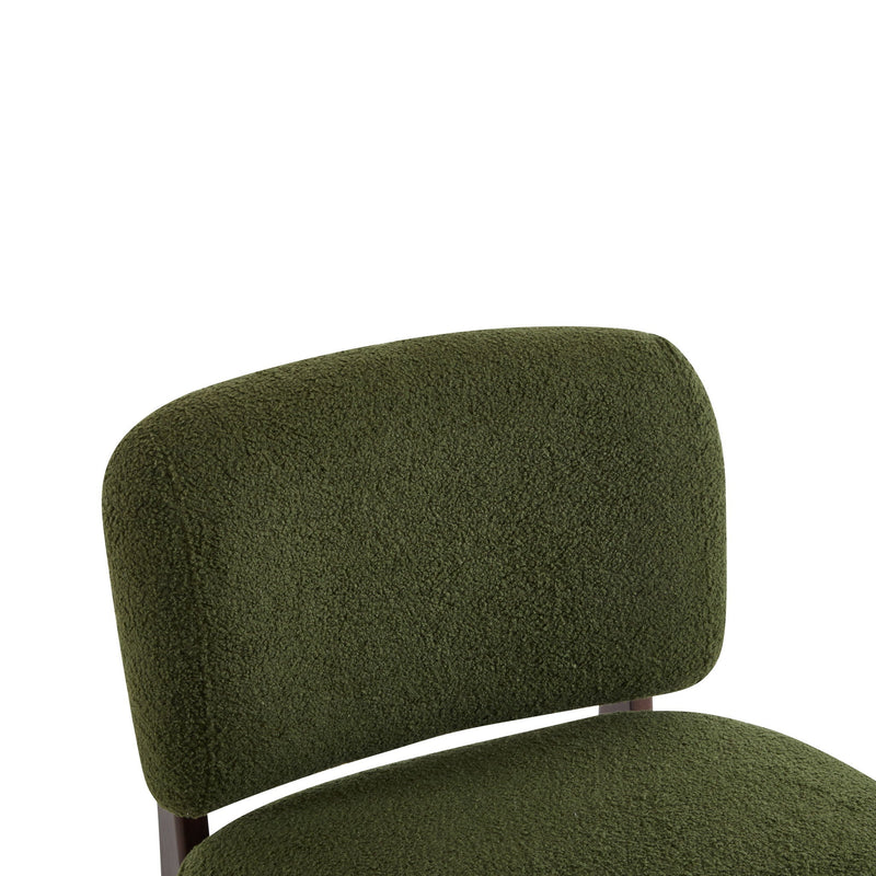 Modern Boucle Lounge Chair With Solid Wood Frame by HouseOfZazla