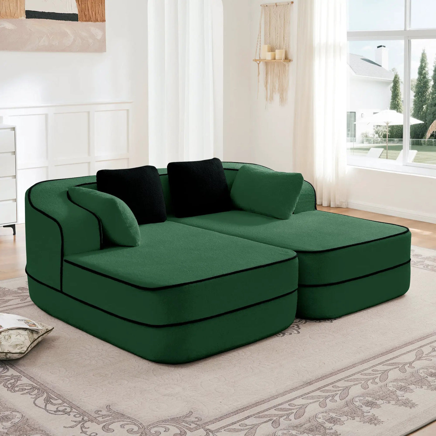 77.2" Teddy Fabric Modular Sofa by HouseOfZazla