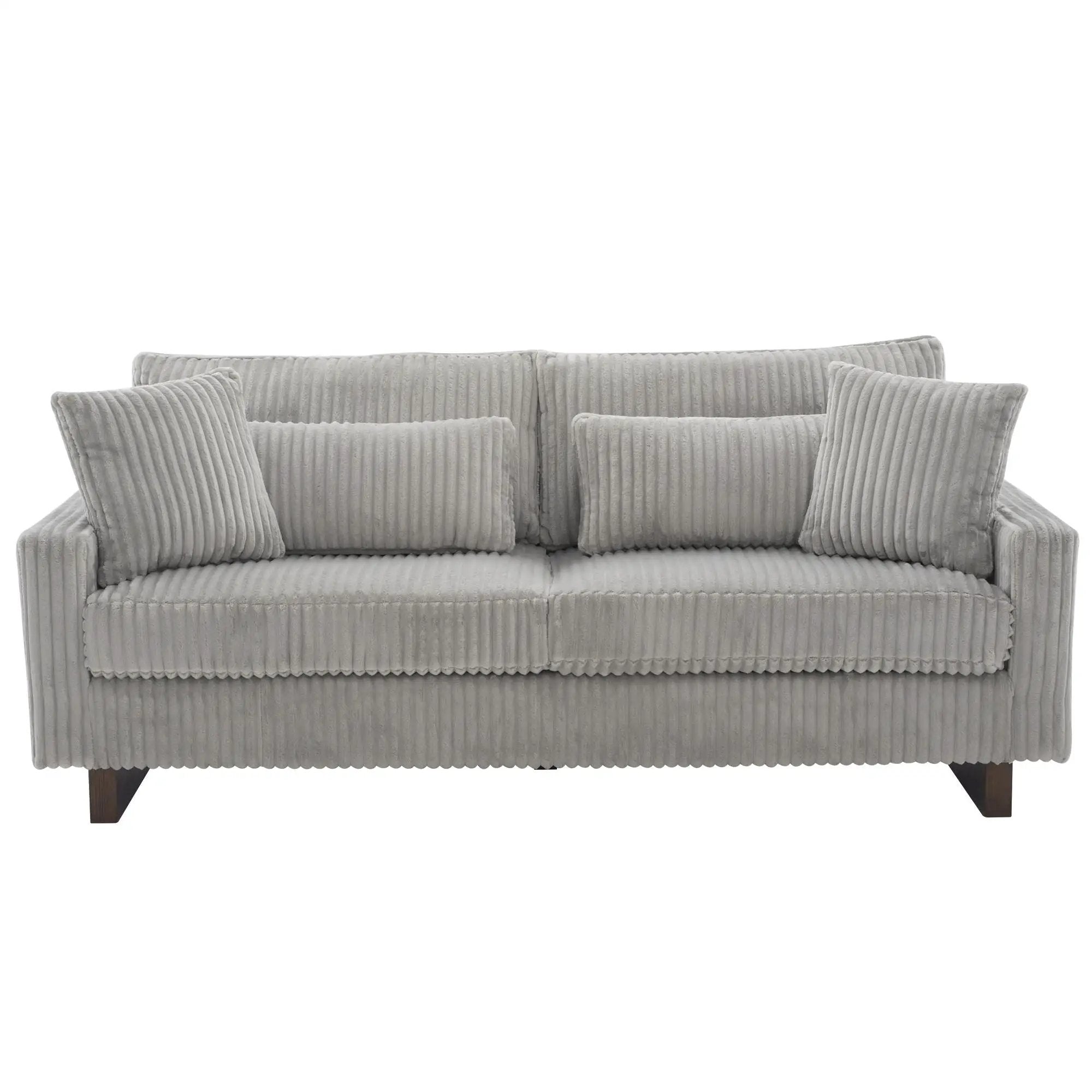 Modern Loveseat Sofa With 4 Pillows by HouseOfZazla