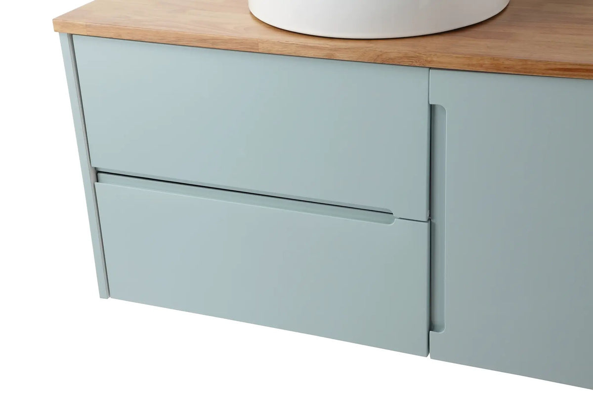 36-Inch Double Drawer + Single Door Wall-Mounted Bathroom Vanity, photo 8 of 10