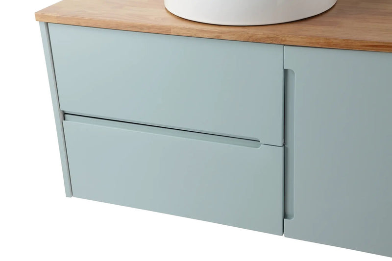 36-Inch Double Drawer + Single Door Wall-Mounted Bathroom Vanity, photo 8 of 10