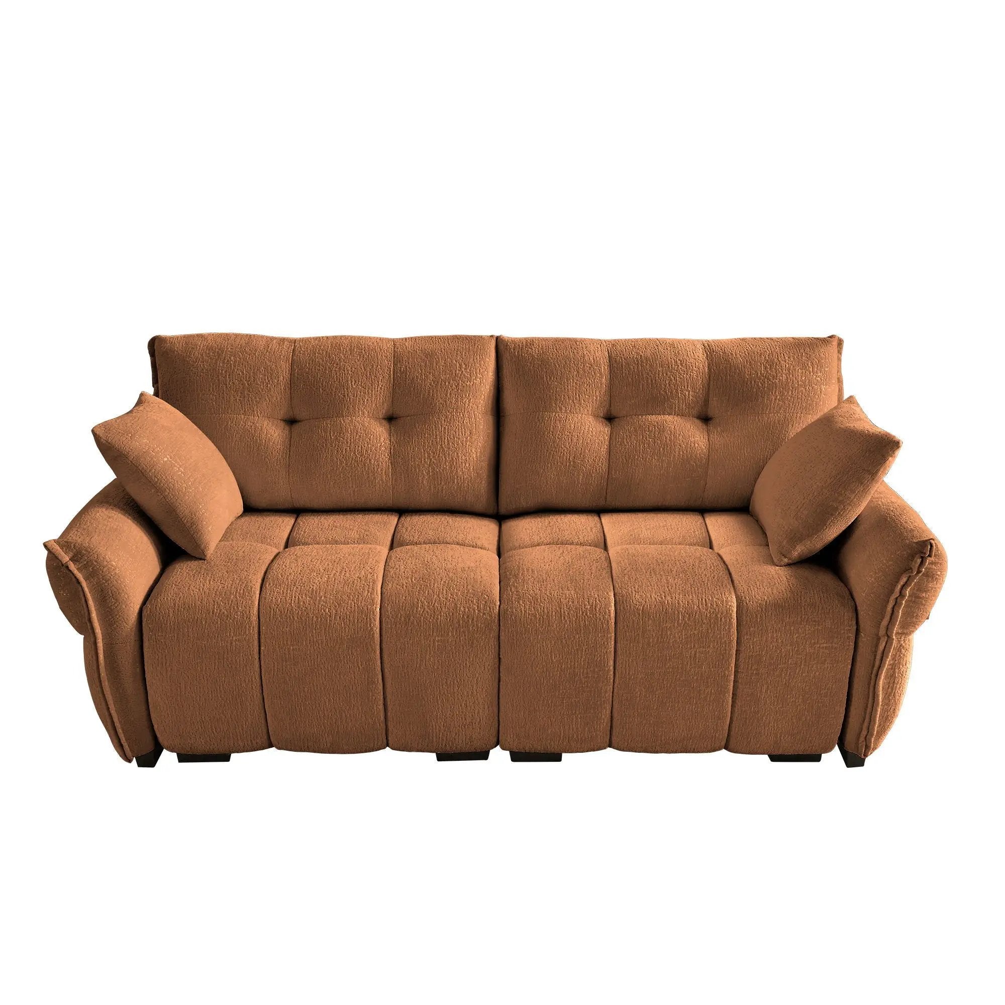 Modern Sofa & Pillows, Textured Cover, High Rebound Cushions by HouseOfZazla