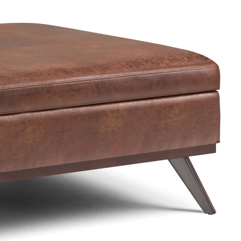 Owen - Multifunctional Square Coffee Table Storage Ottoman by HouseOfZazla
