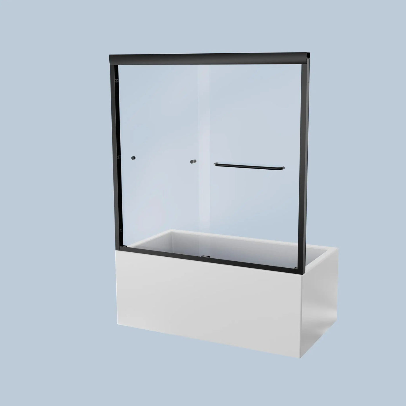 Semi-Frameless Double Sliding Shower Door, Bypass Shower Door, 1 / 4" (6Mm) Thick SGCC Tempered Glass Door by HouseOfZazla