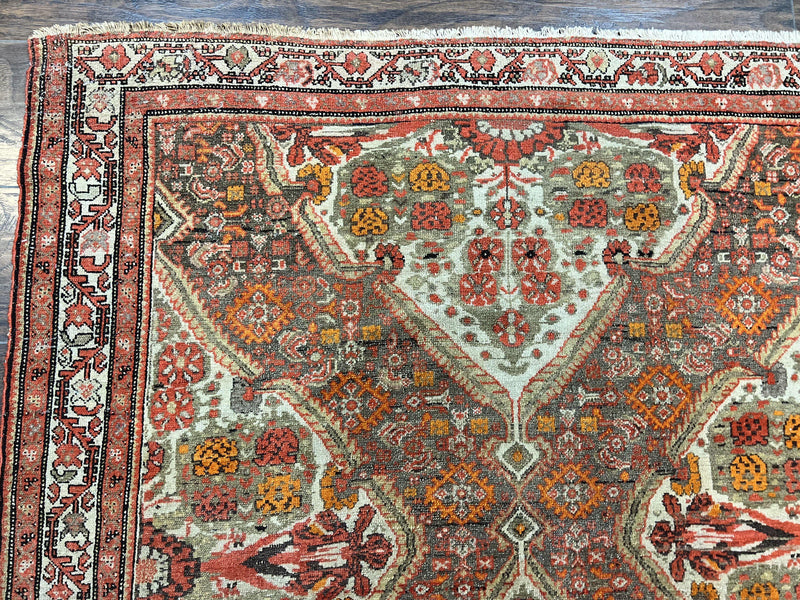 Wonderful Antique Persian Malayer Rug 4x6, Wool Hand Knotted Authentic Oriental Carpet, Very Fine by Jewel Rugs