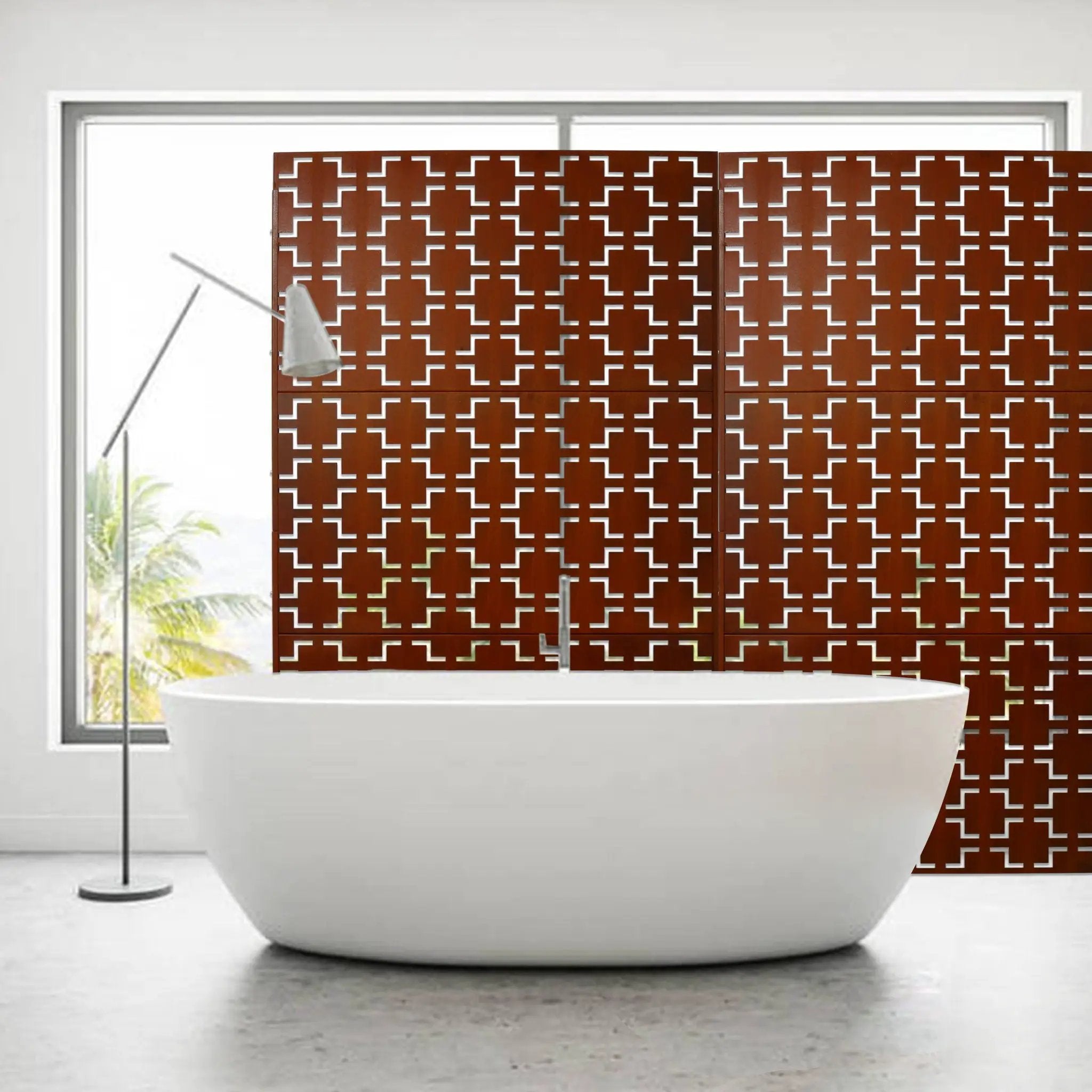 Outdoor & Indoor Metal Privacy Freestanding Decorative Screen by HouseOfZazla