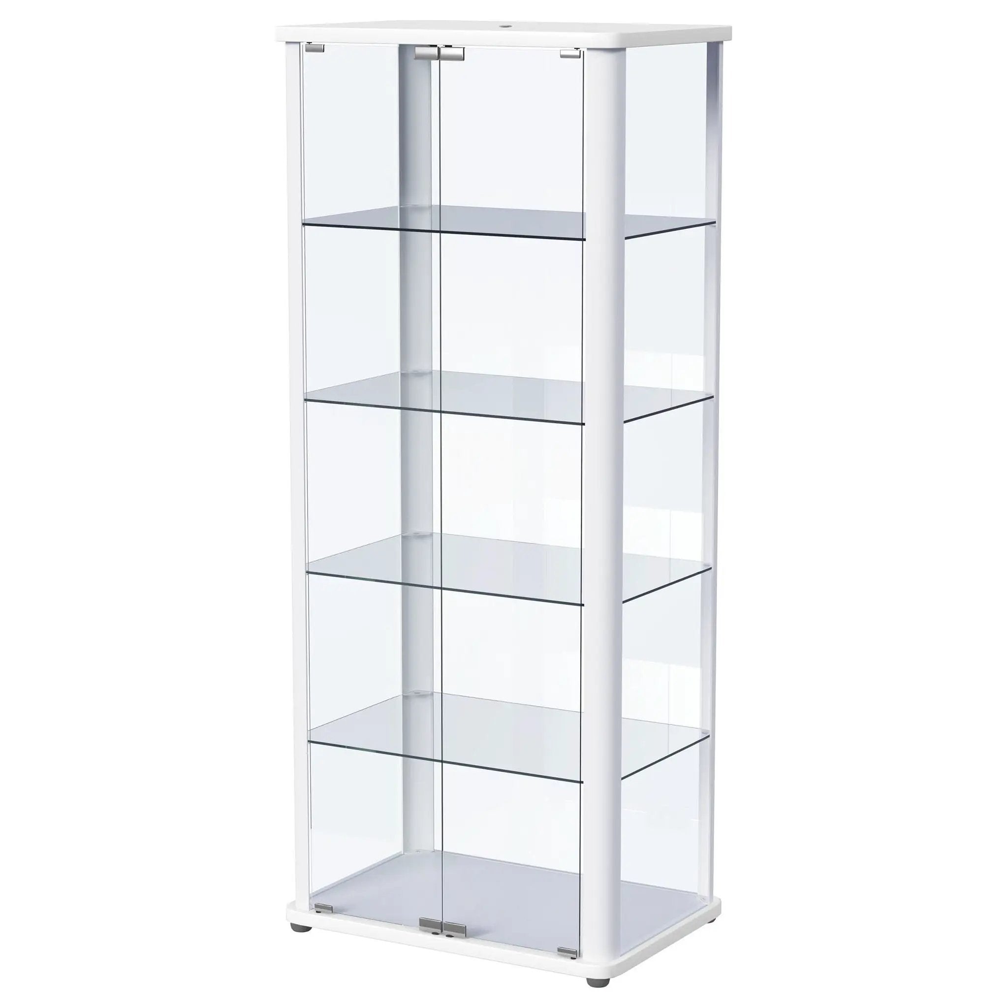Aero 5-shelf Display Curio Cabinet with LED Lighting White by Unique Piece Furniture