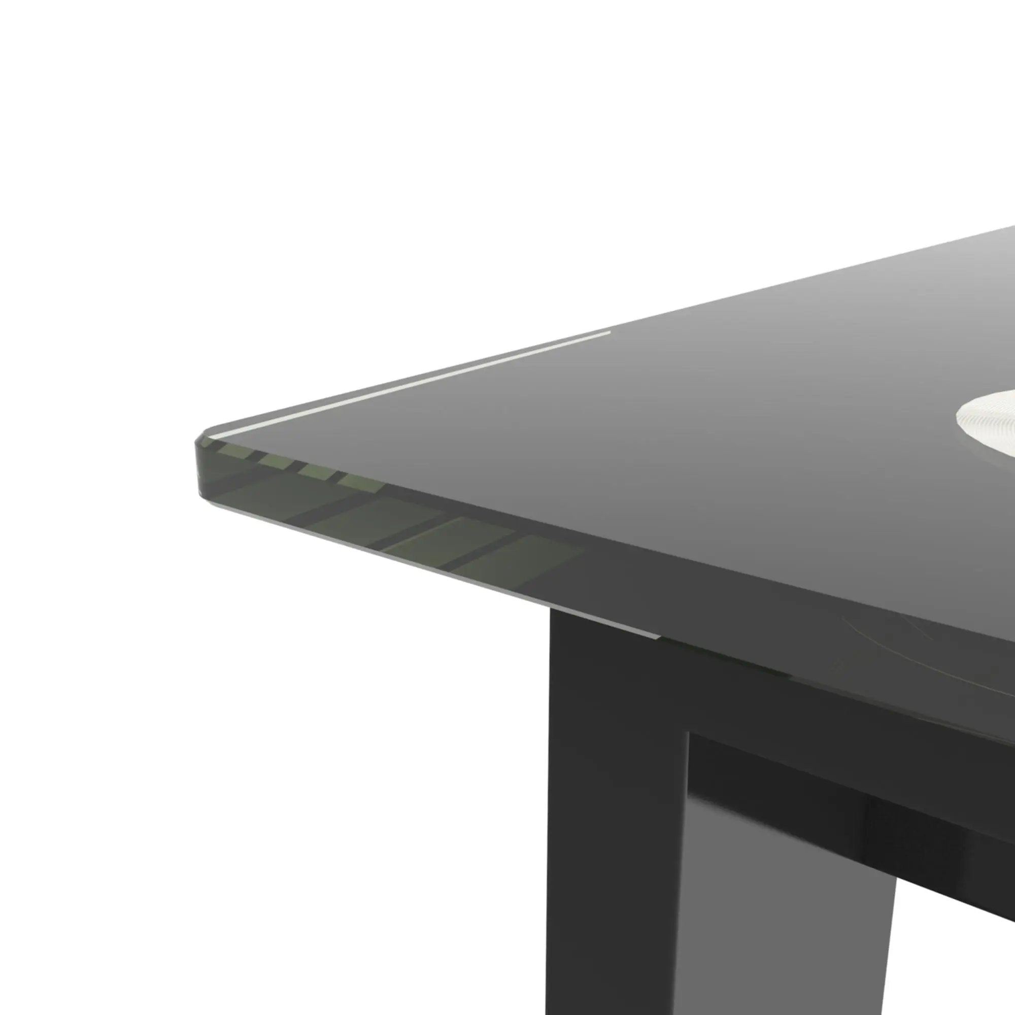 Modern 5 Piece Dining Table Set With Glass Top And Chairs - Black by HouseOfZazla