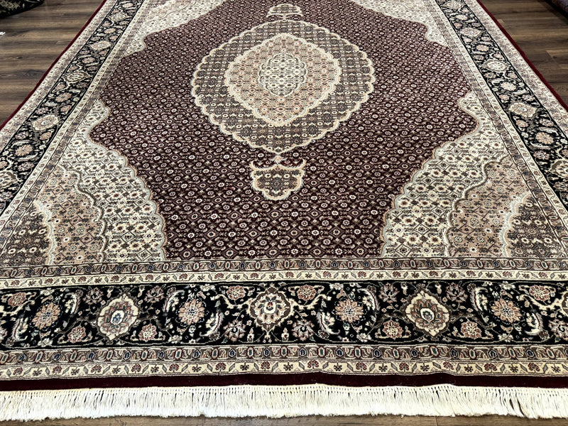 Sino Persian Rug 8x10, Herati, Elegant Oriental Carpet, Dark Maroon by Jewel Rugs