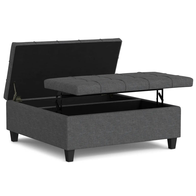 Harrison - Upholstered Coffee Table Storage Ottoman by HouseOfZazla