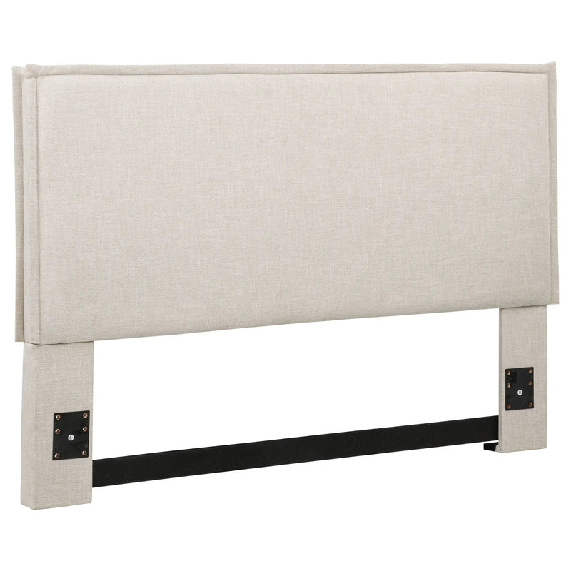 Izzy Upholstered Queen or Full Panel Headboard Sand by Unique Piece Furniture