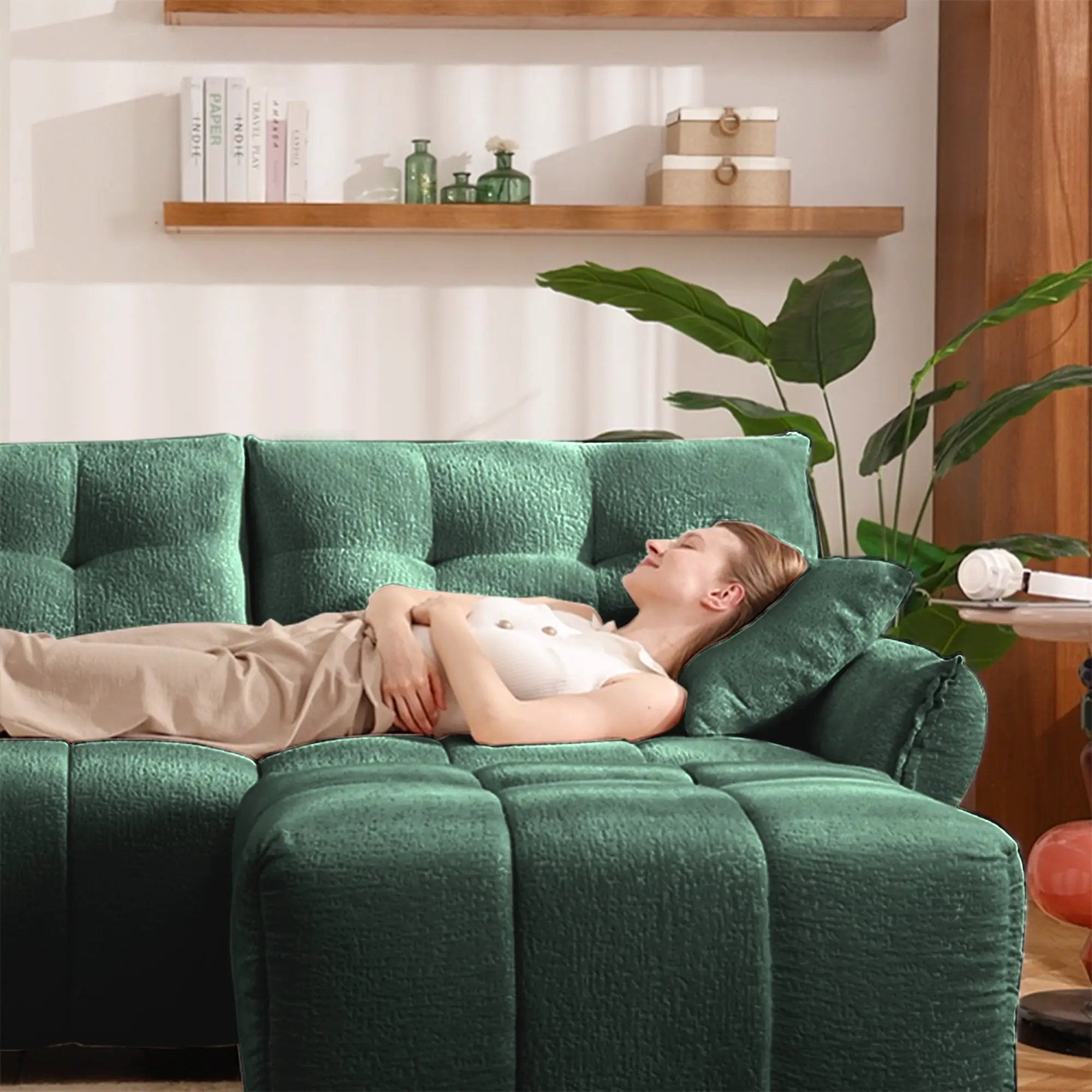 3 Seater Sofa Set With Ottoman And Throw Pillows by HouseOfZazla