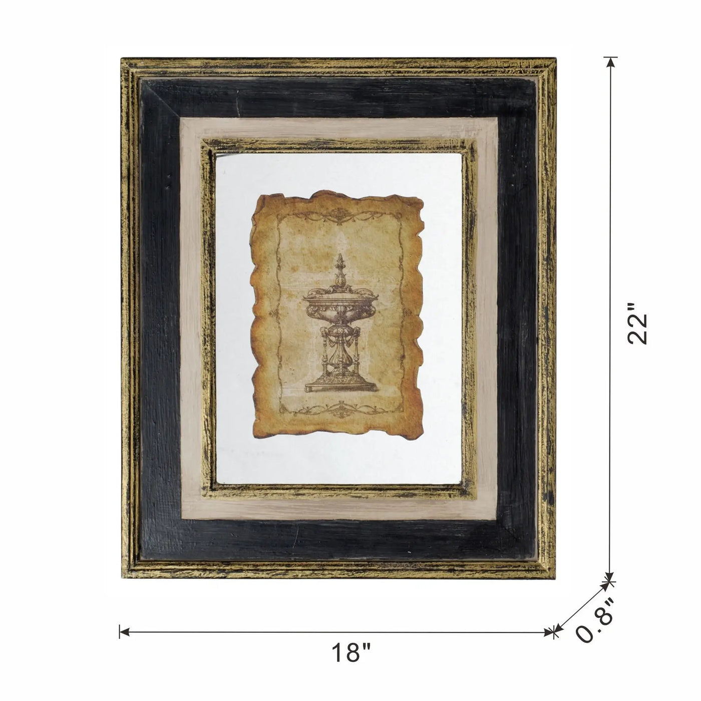 Lucian - Framed Antiqued Sculpture Print by HouseOfZazla