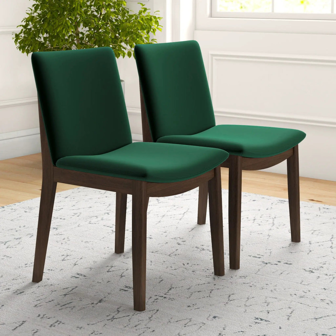 Laura - Mid-Century Modern Solid Wood Dining Chair (Set of 2) by Unique Piece Furniture