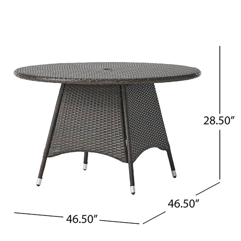 Corsica Round Dining Table - Brown by HouseOfZazla