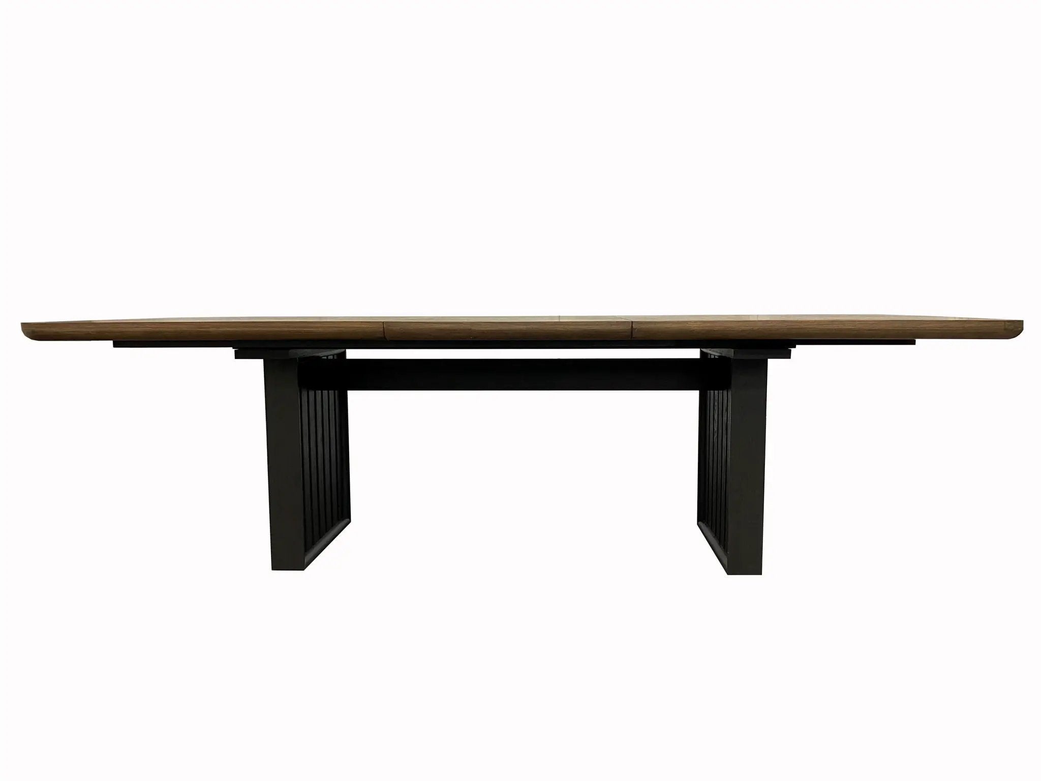 Double Pedestal Table Latte - Light Brown by Unique Piece Furniture