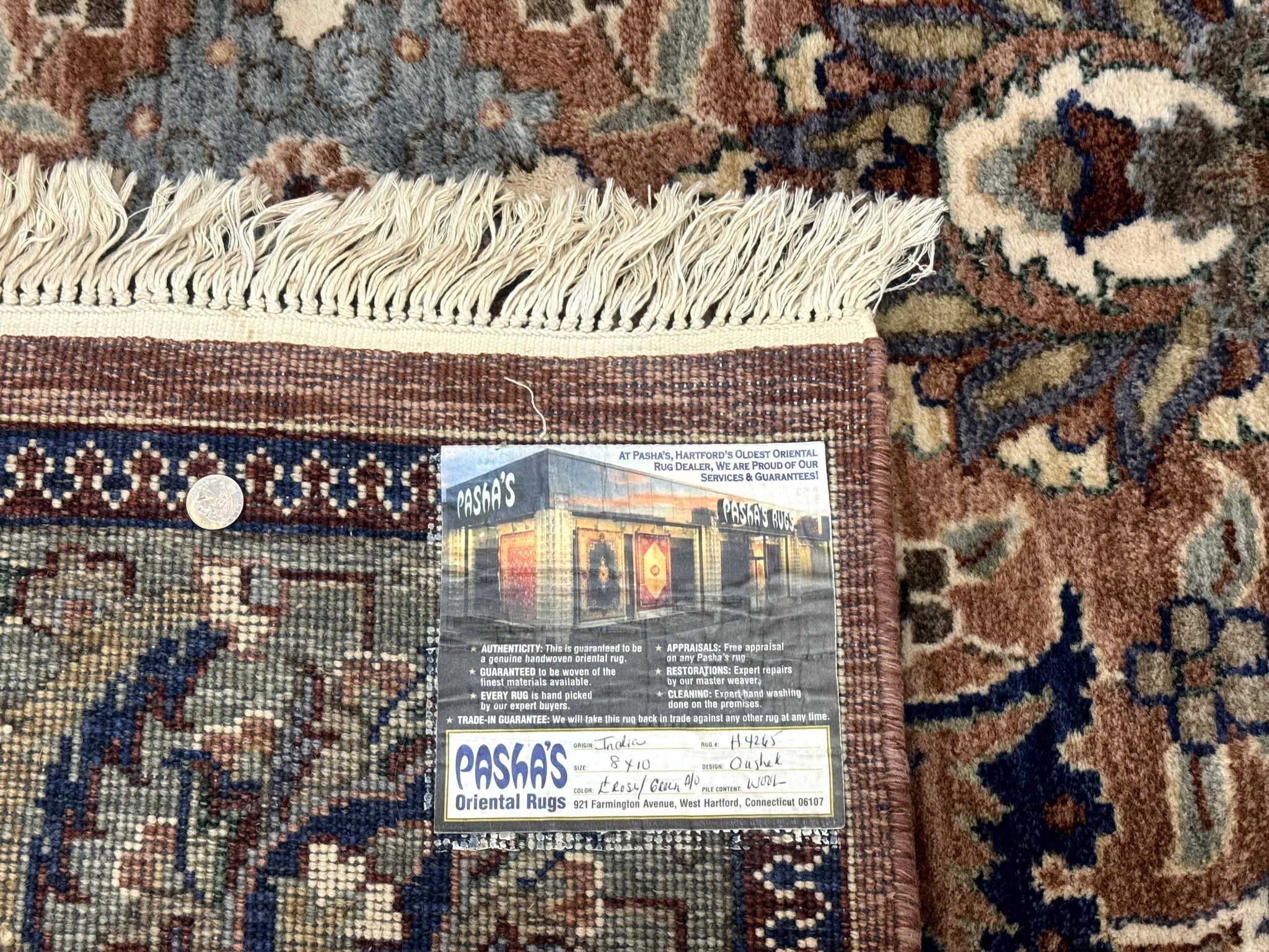 Indo Persian Mahal Rug 8x10, Traditional Wool Oriental Carpet, Pink by Jewel Rugs