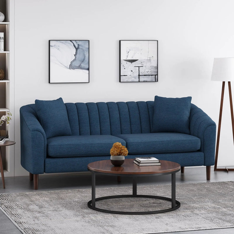 Contemporary 3 Seater Sofa With Plush Accents by HouseOfZazla