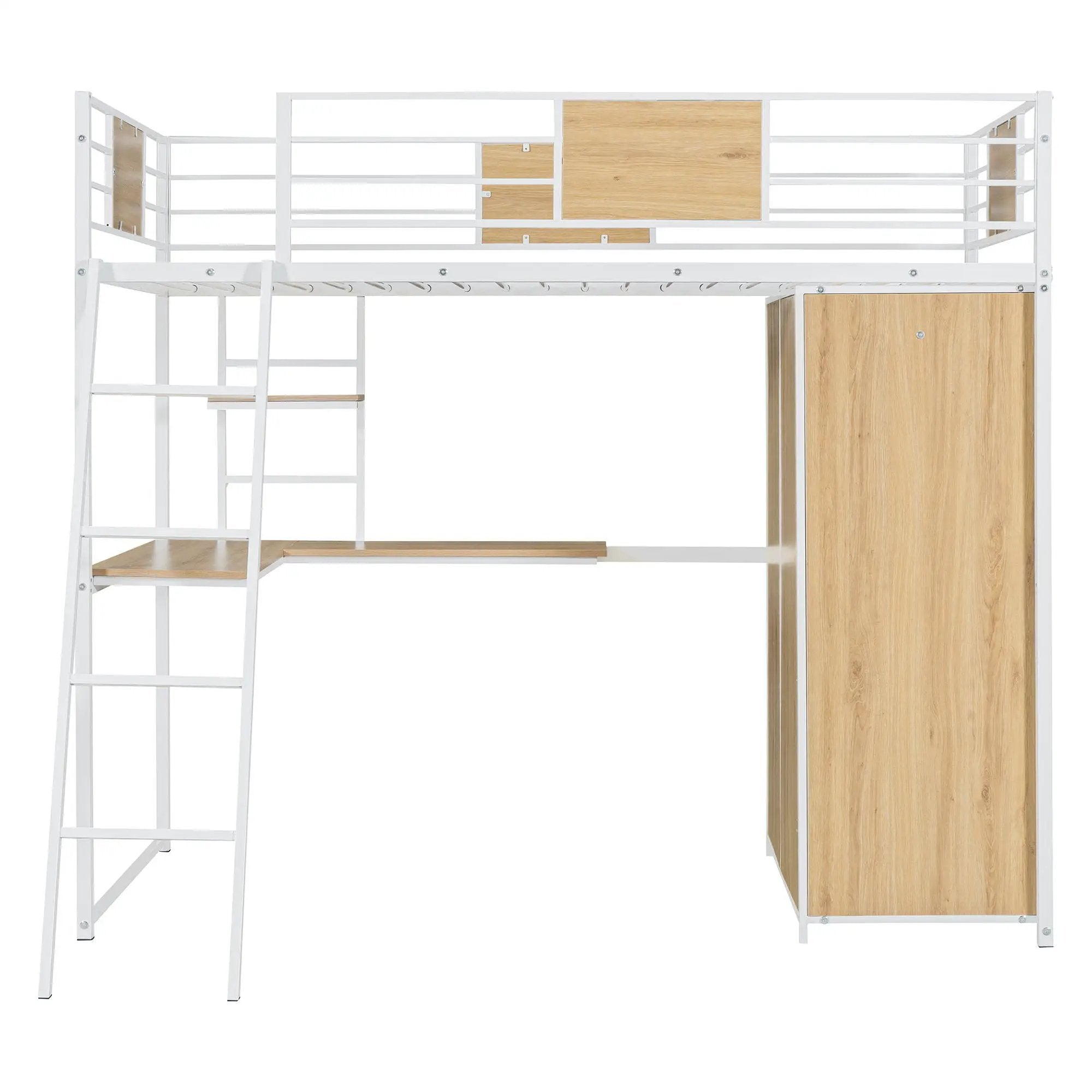 Loft Bed With L Shape Desk And Wardrobe by HouseOfZazla