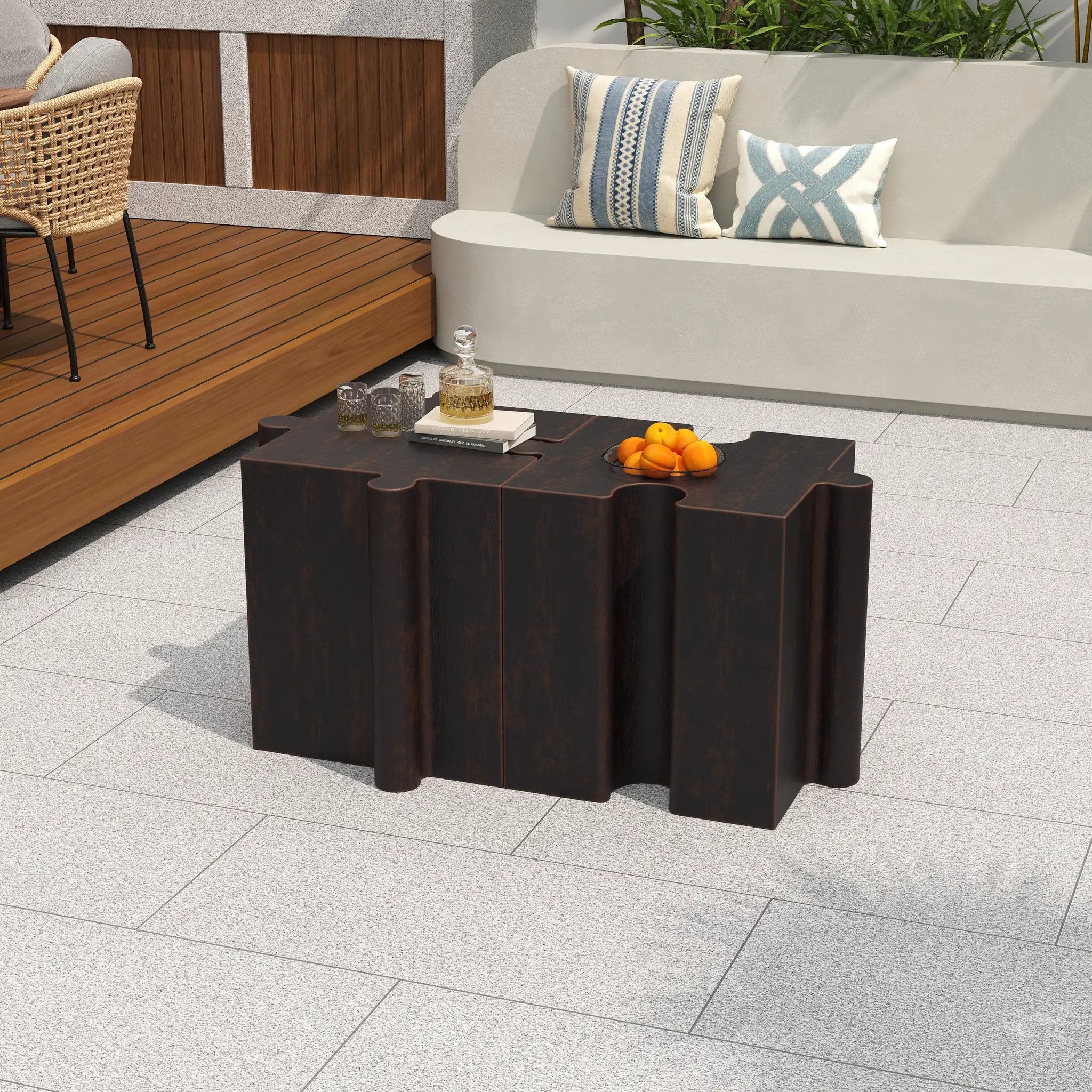 2-Piece Artistic Puzzle Table Set by HouseOfZazla